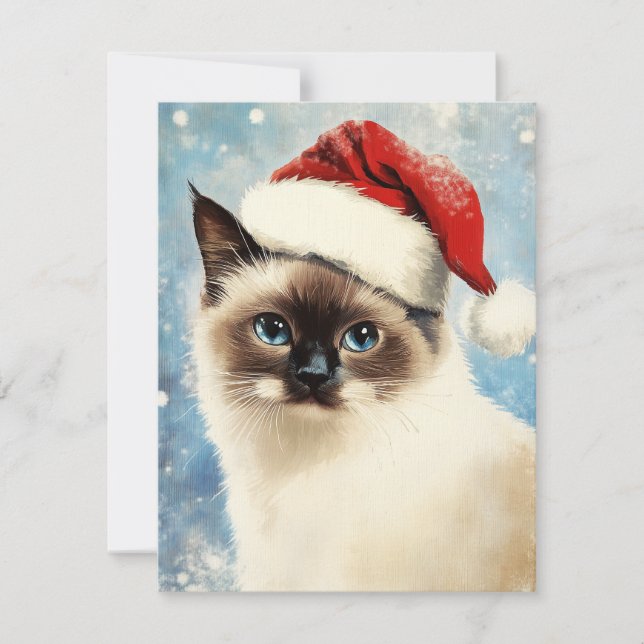 Balinese Cat Christmas  Holiday Card (Front)