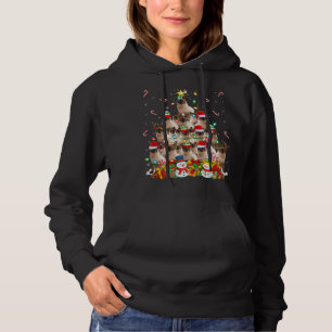 Balinese Cat Xmas Lighting Tree Santa Balinese Cat Hoodie
