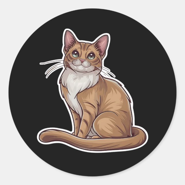 Balinese Classic Round Sticker (Front)