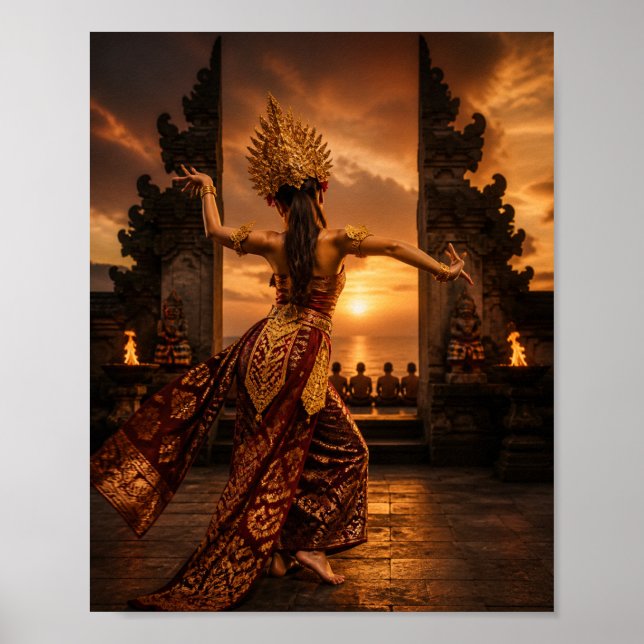 Balinese Dancer Art Poster (Front)