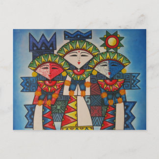 Balinese dancers postcard