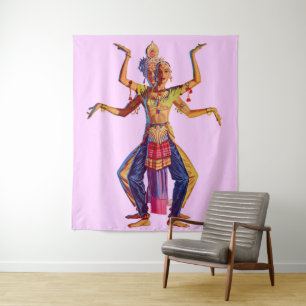 Balinese dancers print tapestry