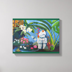 Balinese garden fantasy canvas print
