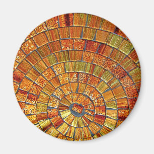 Balinese Glass Tile Art- Brown Magnet