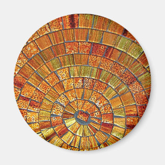 Balinese Glass Tile Art- Brown Magnet