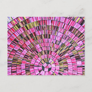 Balinese Glass Tile Art - Pink Postcard