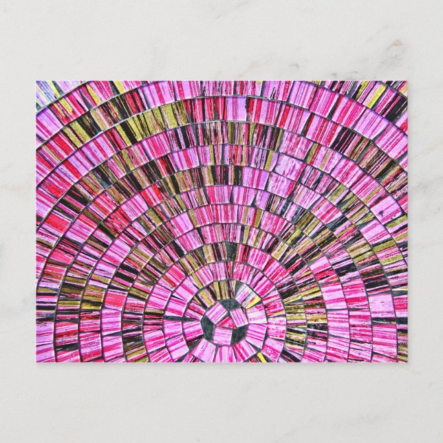 Balinese Glass Tile Art - Pink Postcard (Front)