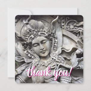 Balinese Goddess Stone Carving - Thank you card