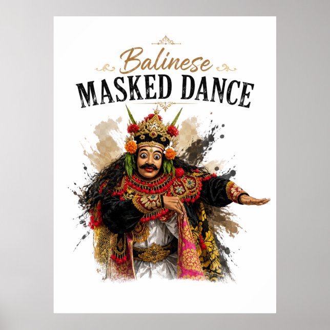 Balinese Masked Dance Poster (Front)