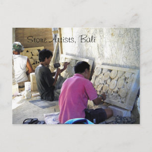 Balinese Stone Cutters Postcard