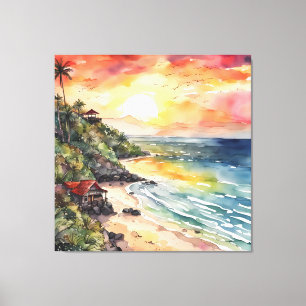 Bali's Sunset Serenade Canvas Print