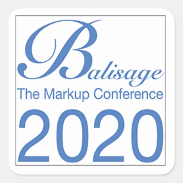 Balisage 2020 Sticker (Front)