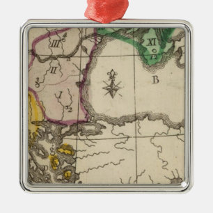 Balkan Peninsula 3 Metal Tree Decoration