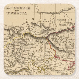 Balkan Peninsula 5 Square Paper Coaster