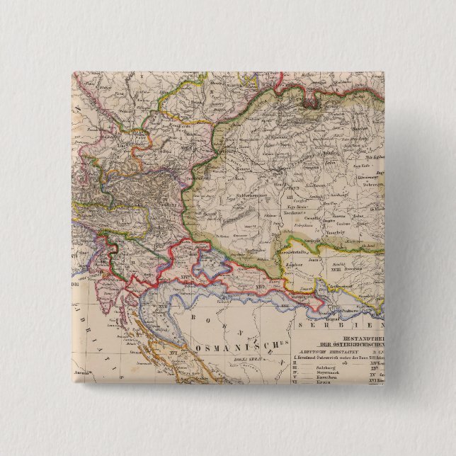 Balkan Peninsula, Austria, Hungary 15 Cm Square Badge (Front)