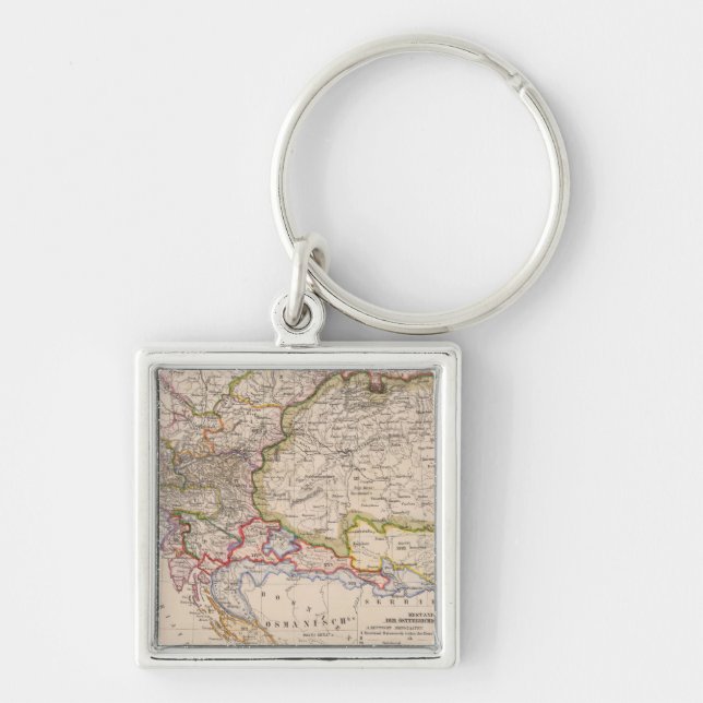 Balkan Peninsula, Austria, Hungary Key Ring (Front)