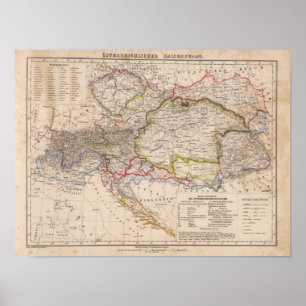 Balkan Peninsula, Austria, Hungary Poster