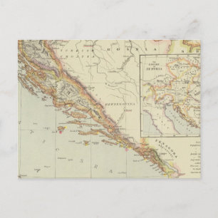 Balkan Peninsula, Croatia, Slovenia Postcard