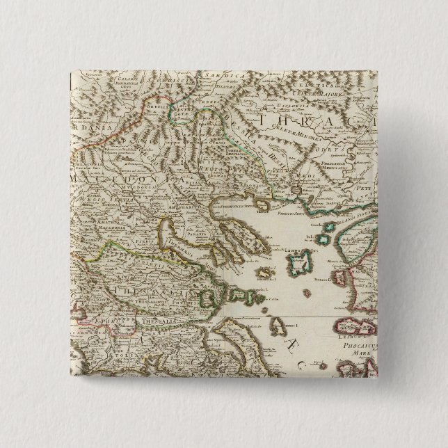 Balkan Peninsula, Greece, Macedonia 15 Cm Square Badge (Front)