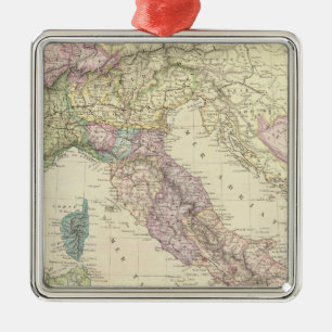 Balkan Peninsula, Italy, Slovenia 2 Metal Tree Decoration