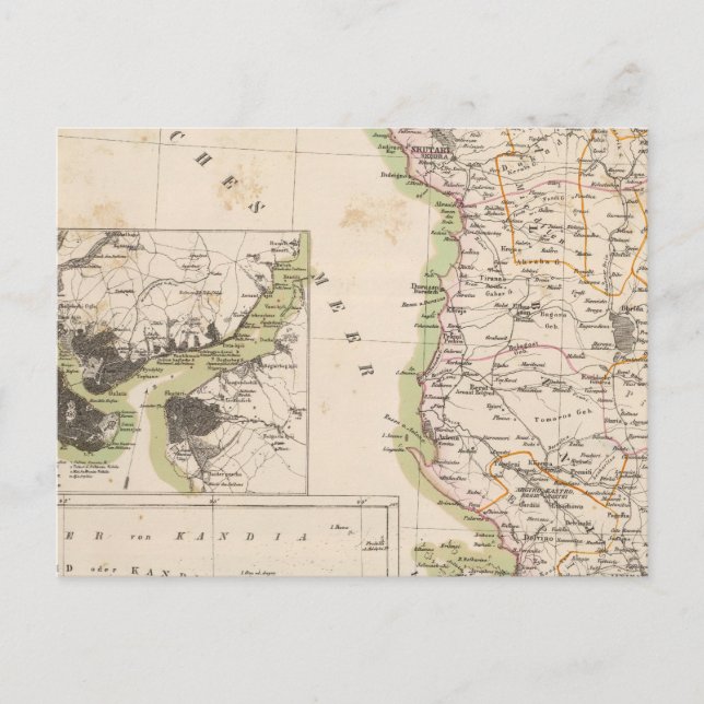 Balkan Peninsula, Turkey, Albania Postcard (Front)