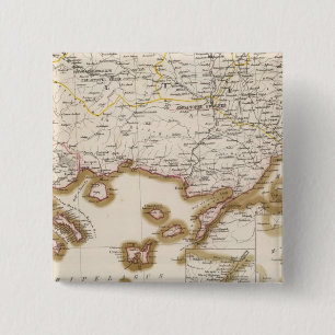Balkan Peninsula, Turkey, Bulgaria 15 Cm Square Badge