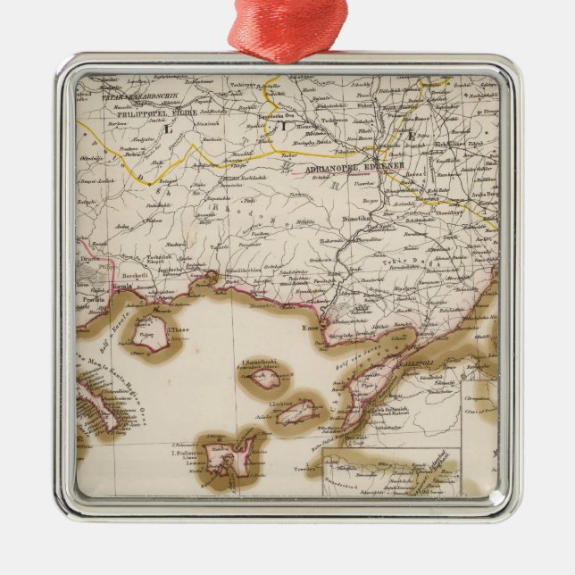 Balkan Peninsula, Turkey, Bulgaria Metal Tree Decoration (Front)