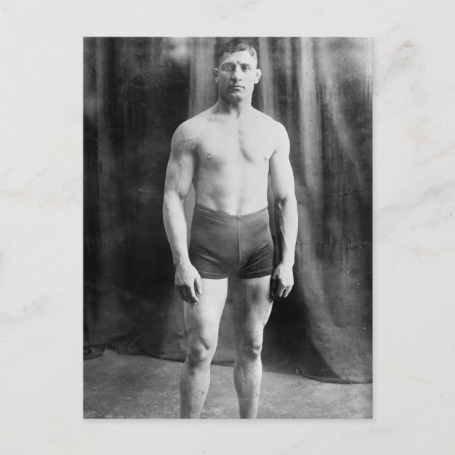 Balkan wrestler Yussif Hussane, 1915 Postcard (Front)