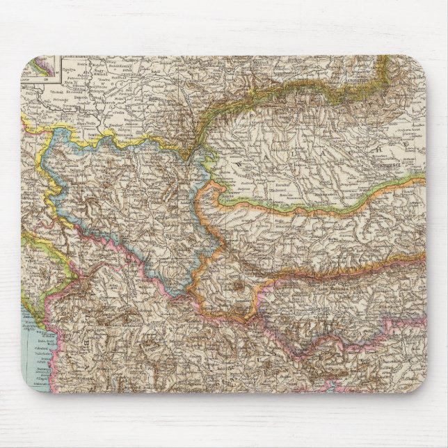 Balkanhalbinsel - Balkan Peninsula Map Mouse Mat (Front)