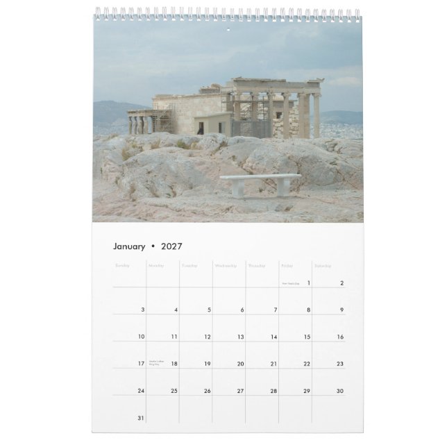 Balkans 2015 calendar (Jan 2027)