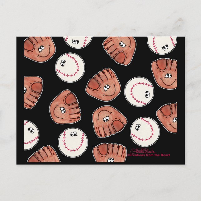 Ball and Glove collage Postcard (Front)