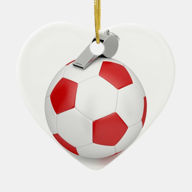 Ball and whistle ceramic tree decoration (Front)