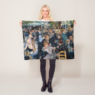 Ball at the Moulin de la Galette, Auguste Renoir Fleece Blanket
