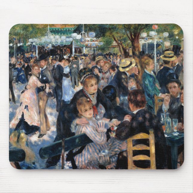 Ball at the Moulin de la Galette, Auguste Renoir Mouse Mat (Front)