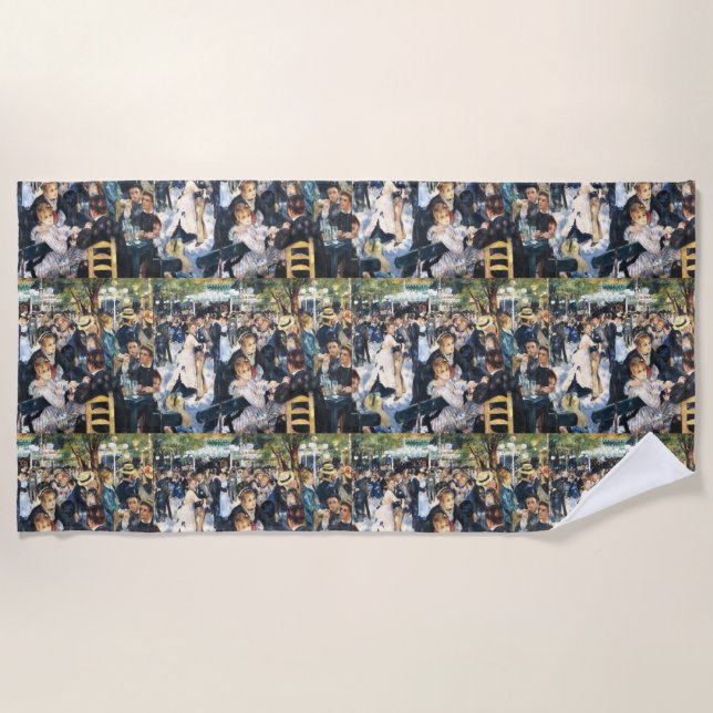 Ball at the Moulin de la Galette Party Renoir   Beach Towel (Front)