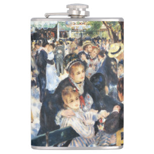 Ball at the Moulin de la Galette Party Renoir Hip Flask