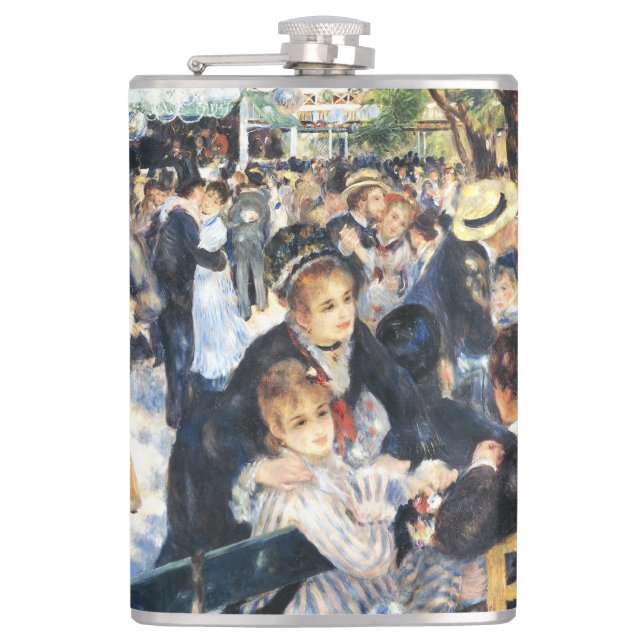 Ball at the Moulin de la Galette Party Renoir    Hip Flask (Front)