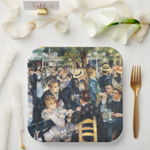 Ball at the Moulin de la Galette Party Renoir Pa Paper Plate