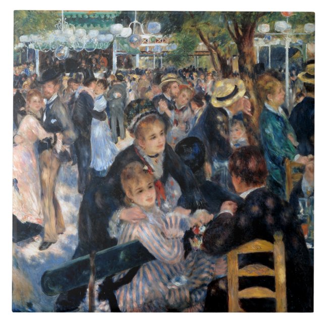 Ball at the Moulin de la Galette, Renoir Tile (Front)