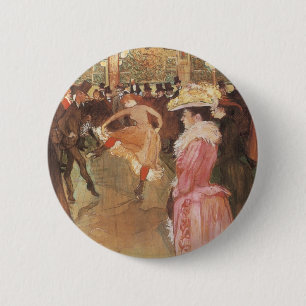 Ball at the Nightclub by Toulouse Lautrec 6 Cm Round Badge