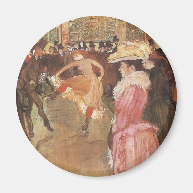 Ball at the Nightclub by Toulouse Lautrec Magnet (Front)