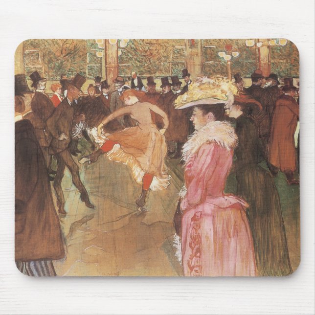 Ball at the Nightclub by Toulouse Lautrec Mouse Mat (Front)