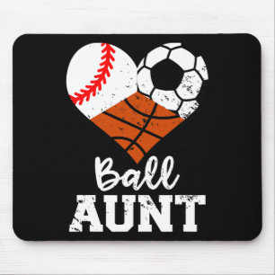 Ball Aunt Baseball Soccer Basketball Funny Sport A Mouse Mat