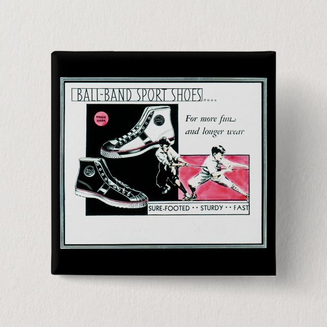 Ball Band Sport Shoes from Mishawaka, Indiana 15 Cm Square Badge (Front)