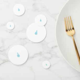 Ball Blue, Medium Turquoise decorative design Confetti