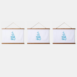 Ball Blue, Medium Turquoise decorative design Hanging Tapestry