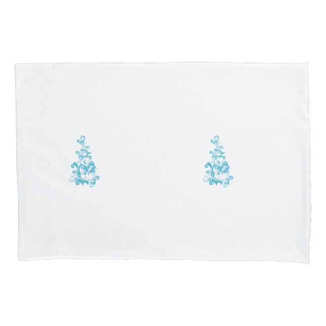 Ball Blue, Medium Turquoise decorative design Pillowcase (Front)