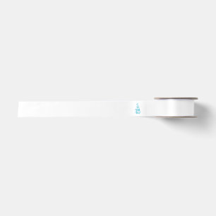 Ball Blue, Medium Turquoise decorative design Satin Ribbon
