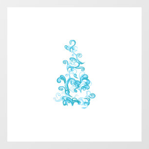 Ball Blue, Medium Turquoise decorative design Window Cling