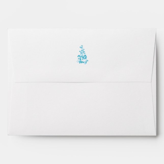 Ball Blue, Medium Turquoise decorative Envelope (Back (Top Flap))